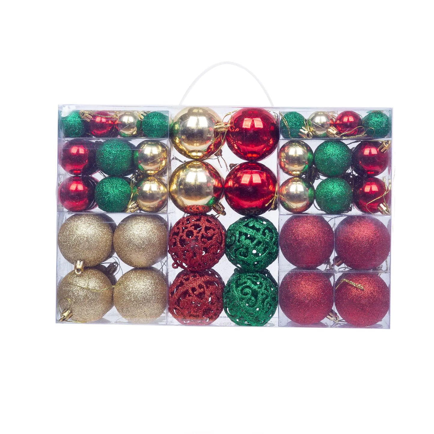 100-Piece Christmas Ball Set 3-6cm PVC Decor