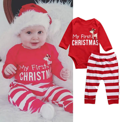 New Children's Christmas Bodysuit Set