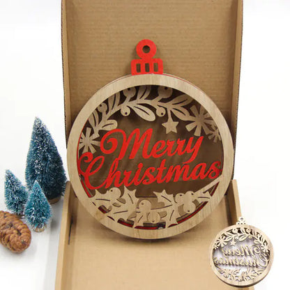 Wooden Craft Christmas Tree Ornaments for Holiday Decor