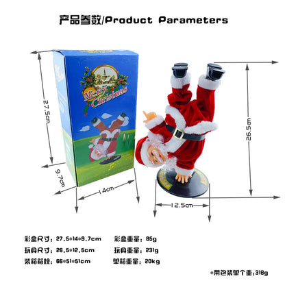 Electric Santa Parachute Toy for Christmas Decoration