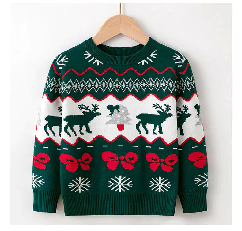 Children's Christmas Deer Pullover Sweater