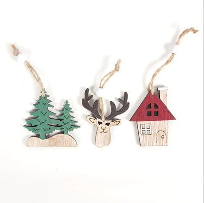Wooden Christmas Decor Hanging Ornament - Creative Reindeer