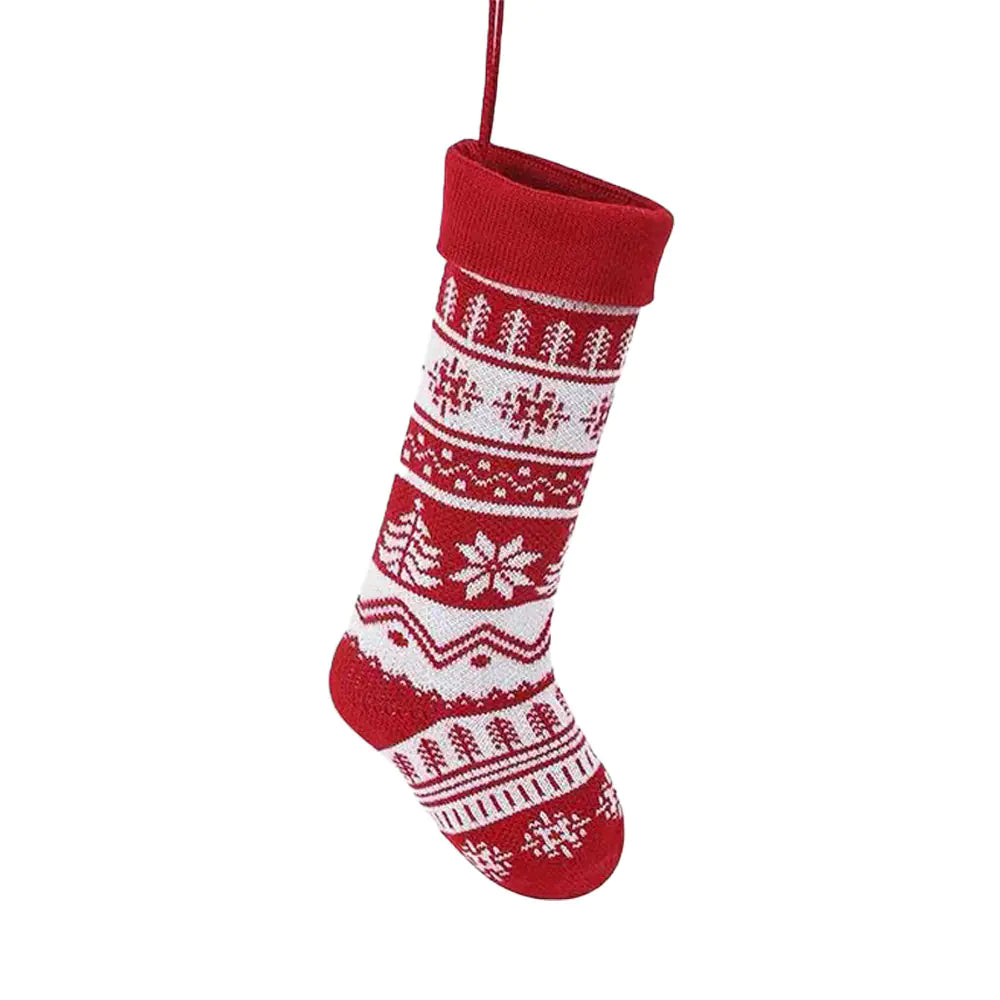 Cartoon Knitting Wool Christmas Decorative Socks