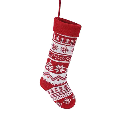 Cartoon Knitting Wool Christmas Decorative Socks